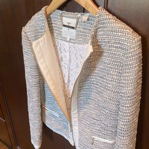 Ted Baker jacket blazer. lace interior. Gold details.